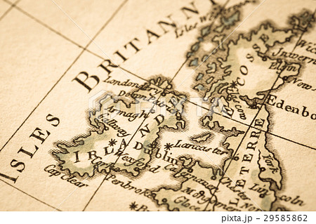アンティーク 世界地図 古地図 England Map - 地図/旅行ガイド