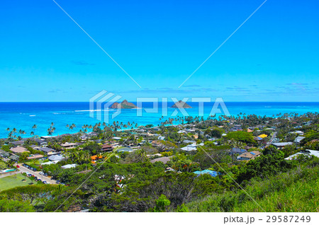 ハワイ　ラニカイビーチの風景 29587249