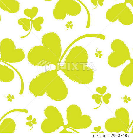 Spring Pattern with Green Clover 29588507
