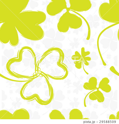 Spring Pattern with Green Clover 29588509