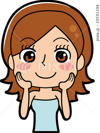 スキンケアをする女性のイラスト 29591398