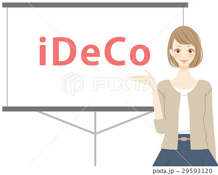 iDeCo　確定拠出年金制度を説明する女性 29593120