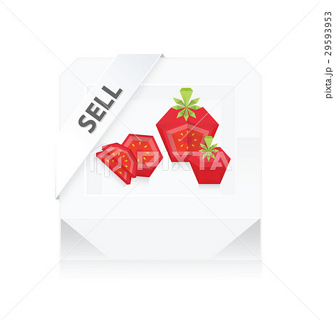 Sell Box Tomato 3D Origami Icon 29593953