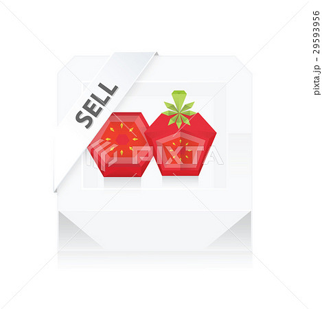 Sell Box dissect Tomato 3D Origami Icon 29593956