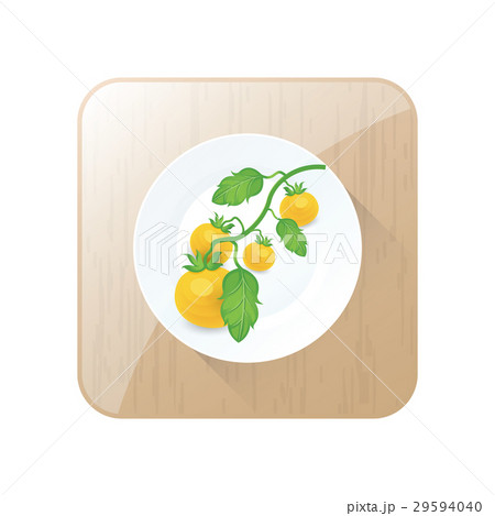 limb Tomato Yellow Color icon and button 29594040