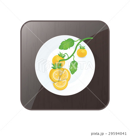 Tomato Yellow Color icon and button 29594041