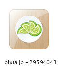 Green Sliced Tomato 3D Icon  and button 29594043