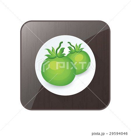 Green two Tomato 3D Icon  and button 29594046