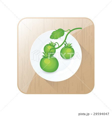 Green Tomato limb 3D Icon  and button 29594047