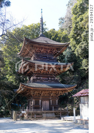 旧国宝・現重要文化財】小山寺（富谷観音）三重塔の写真素材