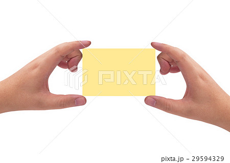 Hands Holding Card 29594329