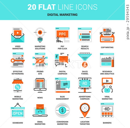 Digital Marketing Icons 29594343