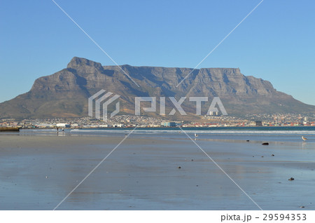 南アフリカ ケープタウン テーブルマウンテンの写真素材