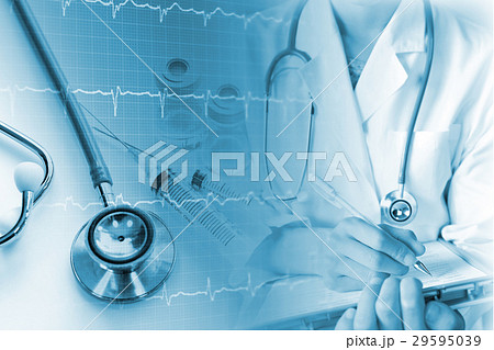 医療イメージ 心電図 医療イメージ 心電図 29595039