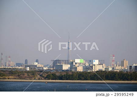 浦安から見える東京 スカイツリーの写真素材