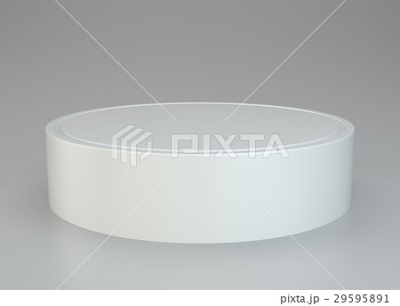 White round podium. Pedestal. Scene. White round podium. Pedestal. Scene. 29595891