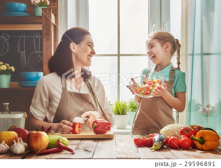 Happy family in the kitchen. 29596891