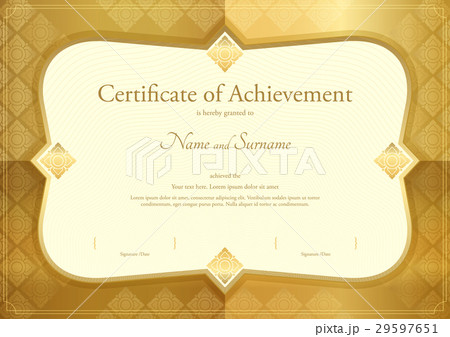 Certificate of appreciation template with Thai art 29597651