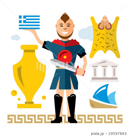 Vector Greece Concept. Vector Greece Concept. 29597663