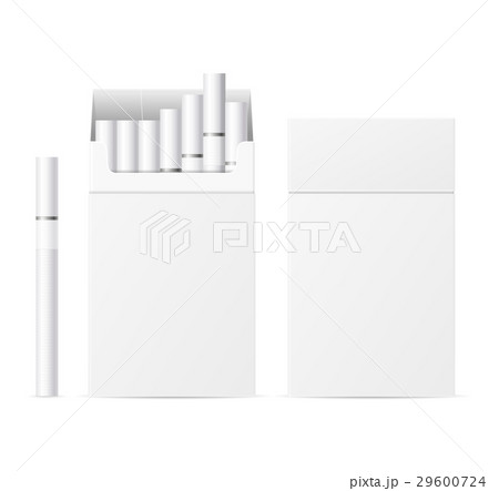 Realistic Template Blank White Cigarette Pack 29600724