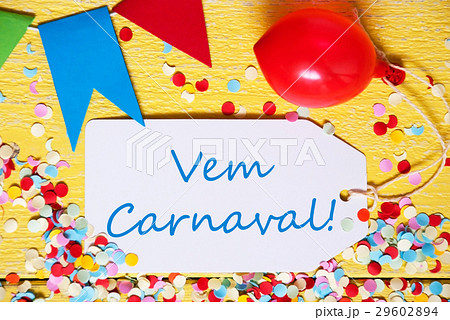 Party Label, Vem Carnaval Means Carnival, Macro 29602894