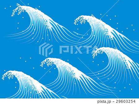 青い波 和風 青い波 和風 29603254