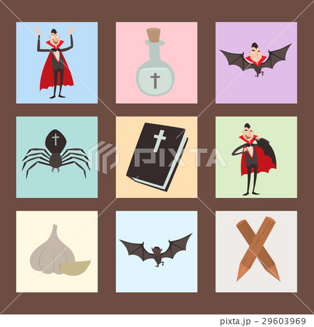 Cartoon dracula vector coffin symbols vampire Cartoon dracula vector coffin symbols vampire 29603969
