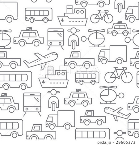 Line icons seamless pattern, Transport Line icons seamless pattern, Transport 29605373