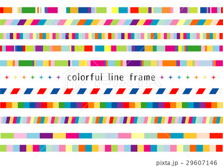 カラフルフレームのイラスト素材