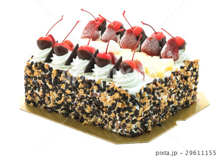Ice cream cake with cherry on top Ice cream cake with cherry on top 29611155