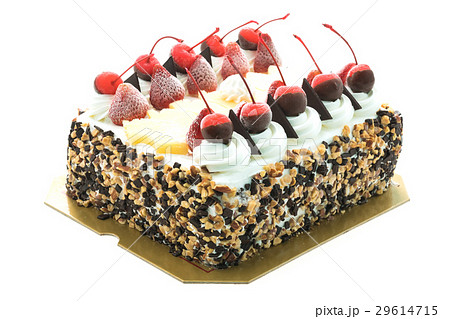 Ice cream cake with cherry on top Ice cream cake with cherry on top 29614715
