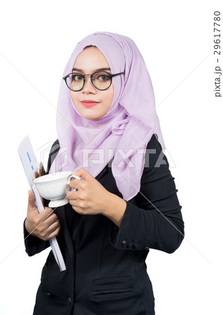 Beautiful modern Young Asian Muslim business woman 29617780