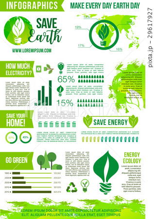 Earth Day infographics vector green energy concept Earth Day infographics vector green energy concept 29617927