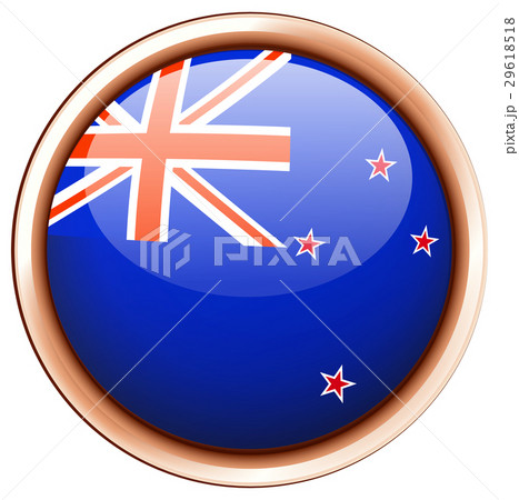 New Zealand flag on round badge New Zealand flag on round badge 29618518
