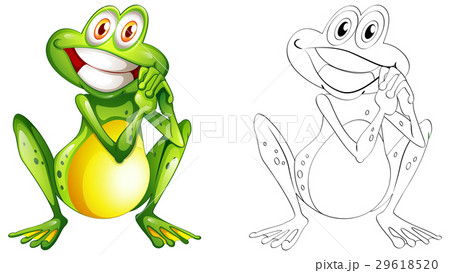 Animal outline for happy frog 29618520