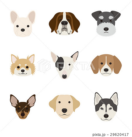 75 犬 イラスト 顔 動物ゾーン