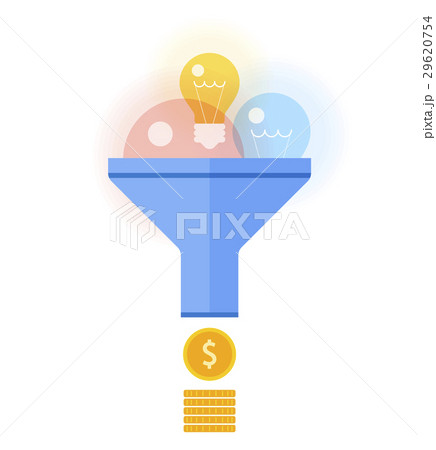 Funnel flow converts ideas, innovations to money 29620754