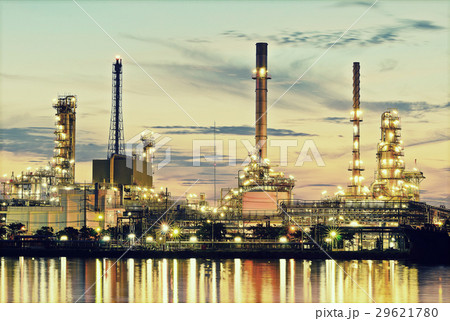 Oil refinery at twilight Oil refinery at twilight 29621780