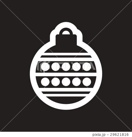 flat icon in black and white Christmas ballsのイラスト素材 [29621816] - PIXTA
