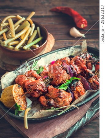 Grilled pork skewers Grilled pork skewers 29622317