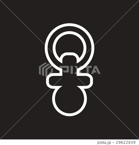 stylish black and white icon baby Nipple 29622839