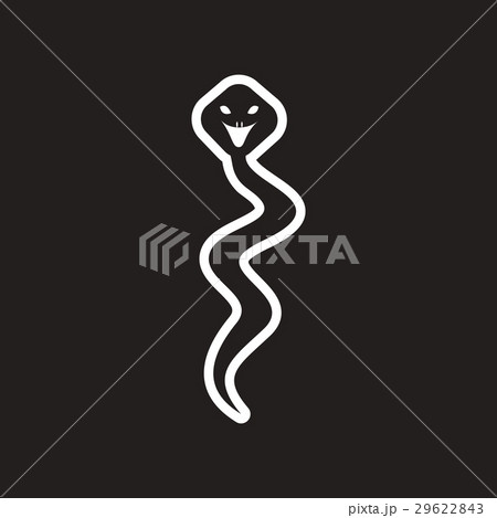 stylish black and white icon Indian cobra 29622843
