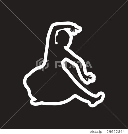 stylish black and white icon Indian dancer stylish black and white icon Indian dancer 29622844