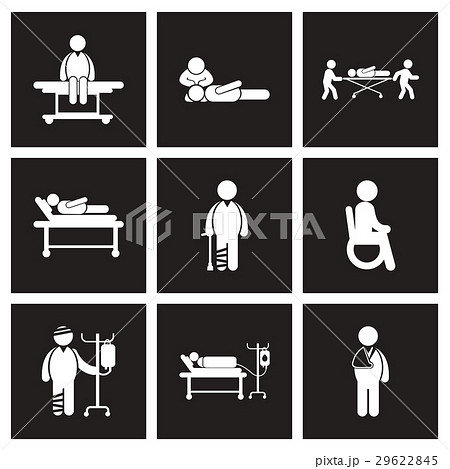 assembly stylish black white icons Patients and assembly stylish black white icons Patients and 29622845
