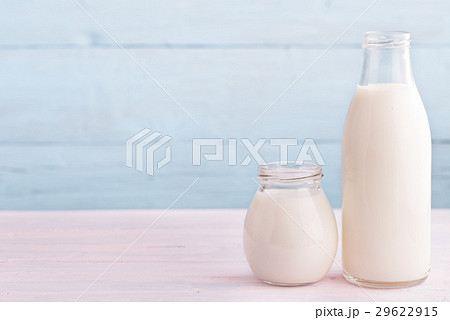 Milk and yogurt at right side Milk and yogurt at right side 29622915