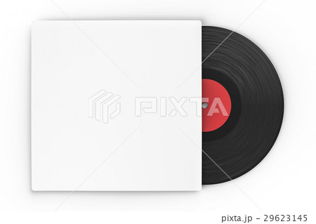 black vinyl record in paper case 29623145
