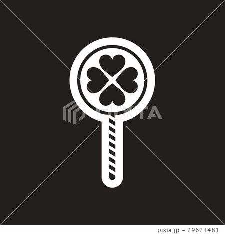 Flat icon in black and white candy heart 29623481