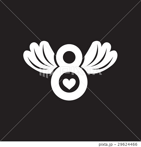 Flat icon in black and white Women's day symbol Flat icon in black and white Women's day symbol 29624466