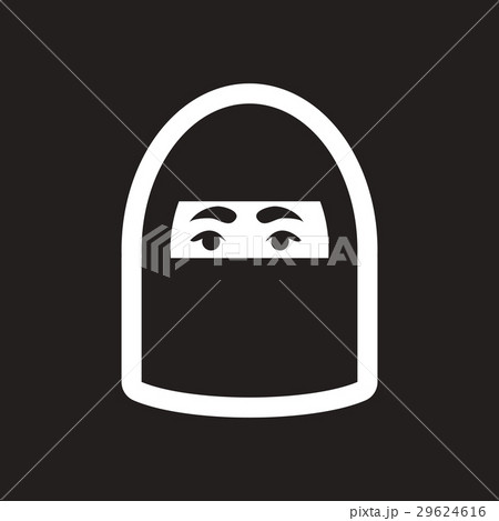 style black and white icon Arab woman 29624616
