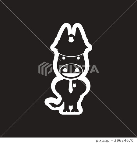 style black and white icon donkey cop style black and white icon donkey cop 29624670